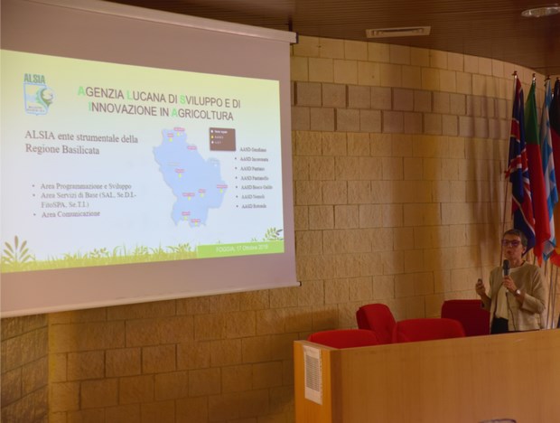 Loredana Lanzellotti in un momento dell'incontro dell'AIPP a Foggia
